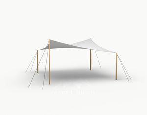 Cocktail Stretchtent 5 x 5 meter Douglas - Complete Set - Grey