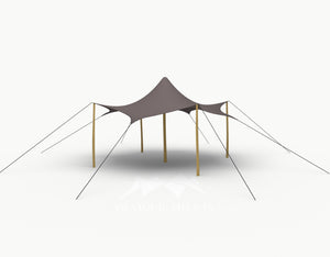 Octo Stretchtent 6 meter "Robinia" - Complete Set - Taupe