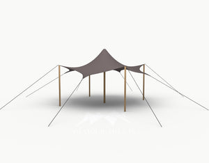 Octo Stretchtent 6 meter "Douglas" - Complete Set - Taupe