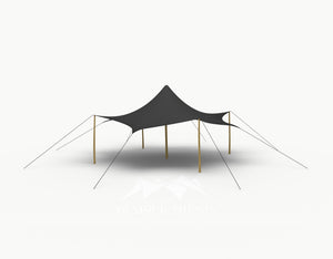 Octo Stretchtent 8 meter "Robinia" - Complete Set - Black