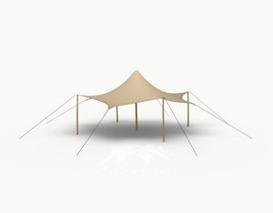 Octo Stretchtent 8 meter "Robinia" - Complete Set - Chino