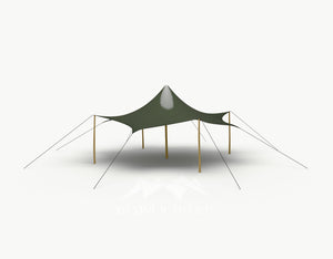 Octo Stretchtent 8 meter Robinia - Complete Set - Dark Olive