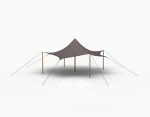 Octo Stretchtent 8 meter "Douglas" - Complete Set - Taupe
