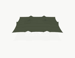 Canvas 12 x 10.5 meter (126 m²) - Dark Olive