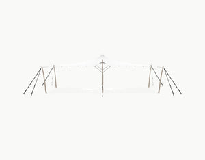 Stretchtent 10.5 × 5 meter Robinia – Complete Set - White Opaque
