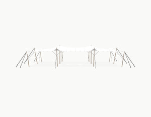Stretchtent 15 × 10.5 meter Robinia – Complete Set - White