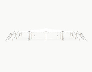 Stretchtent 21 × 15 meter Robinia – Complete Set - White