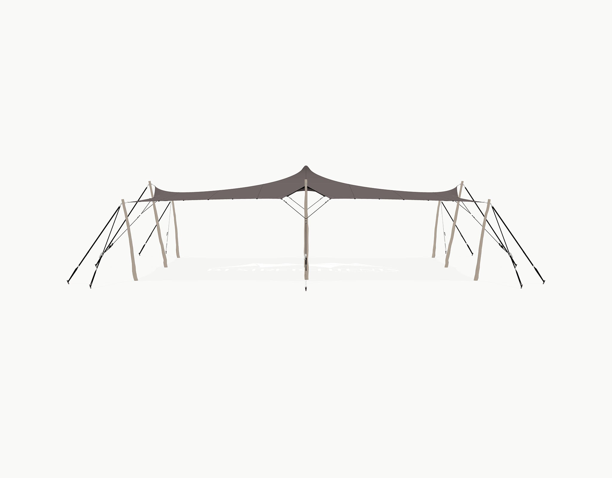 Stretchtent 10.5 × 7.5 meter "Robinia" Taupe – Complete Set
