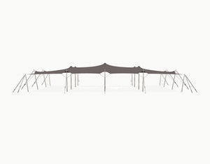 Stretchtent 21 × 15 meter Robinia – Complete Set - Taupe
