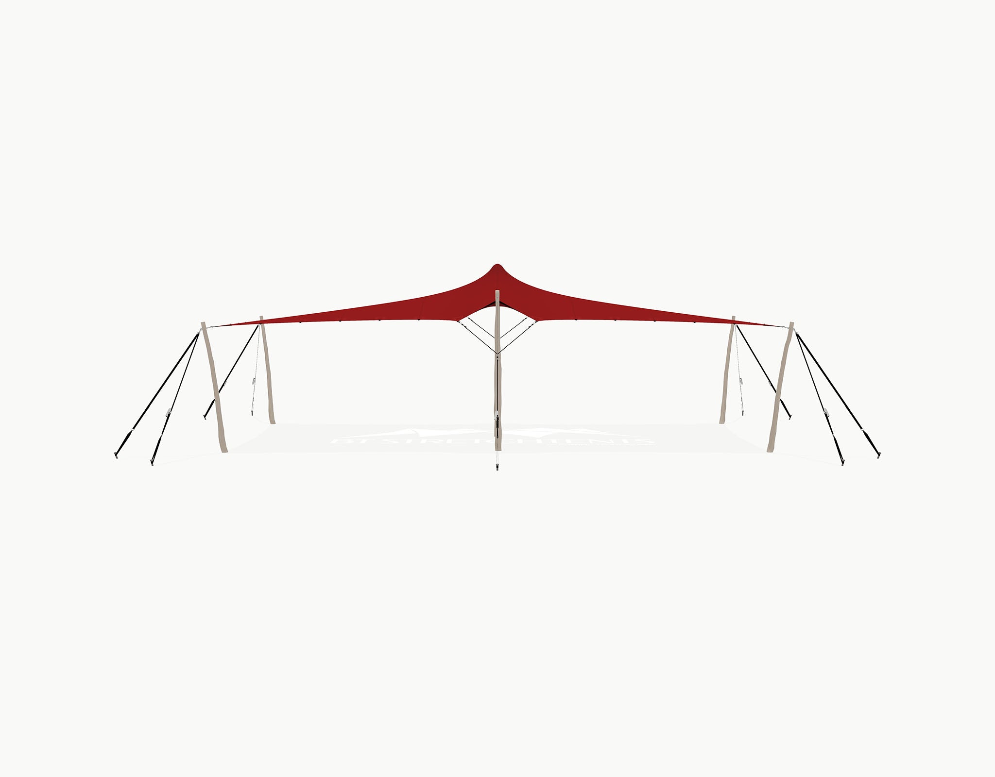 Stretchtent 10.5 × 5 meter "Robinia" Red – Complete Set