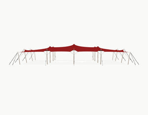 Stretchtent 21 × 15 meter Robinia – Complete Set - Red