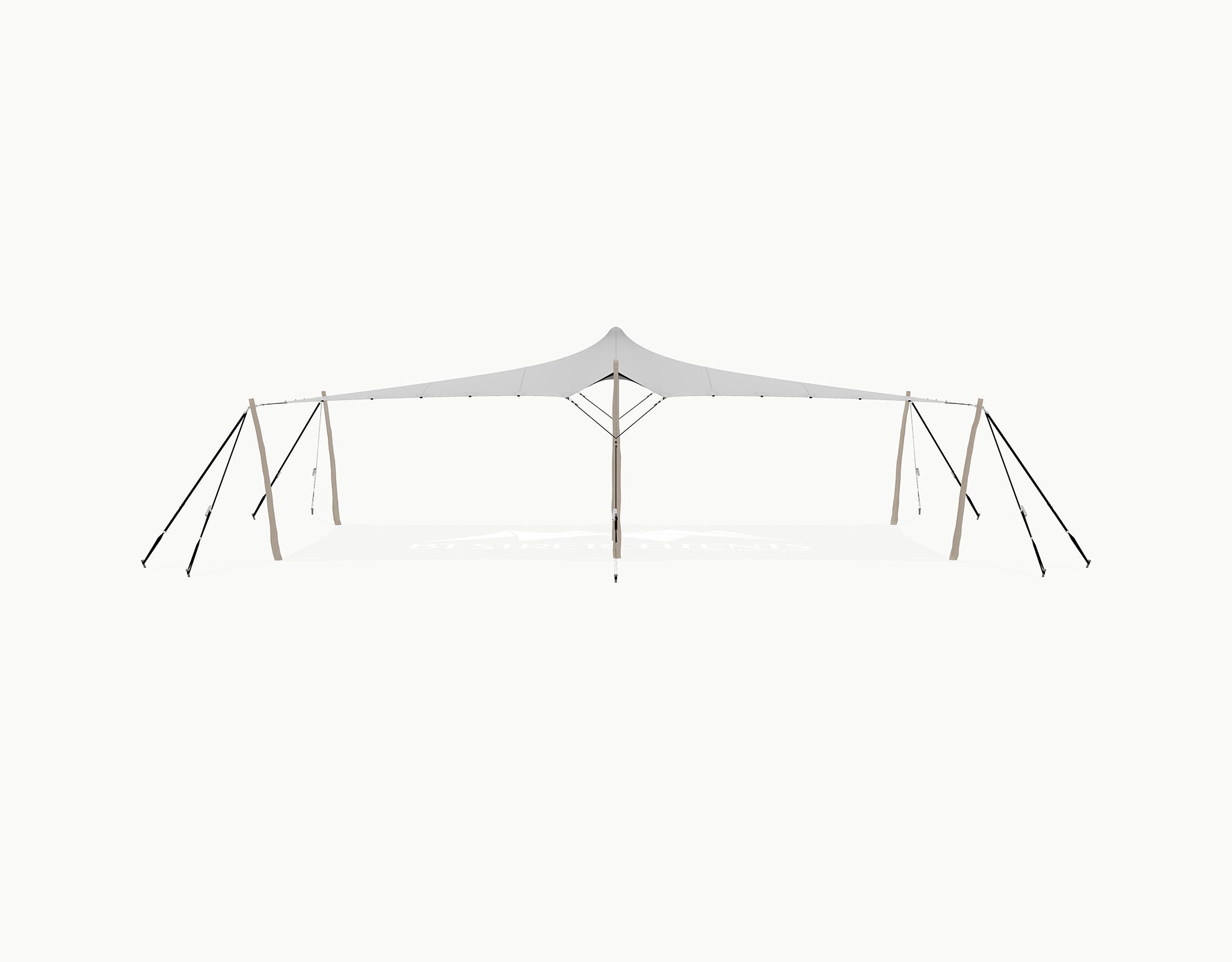 Stretchtent 10.5 × 5 meter "Robinia" Grey – Complete Set