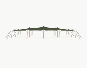 Stretchtent 21 × 15 meter Robinia – Complete Set - Dark Olive