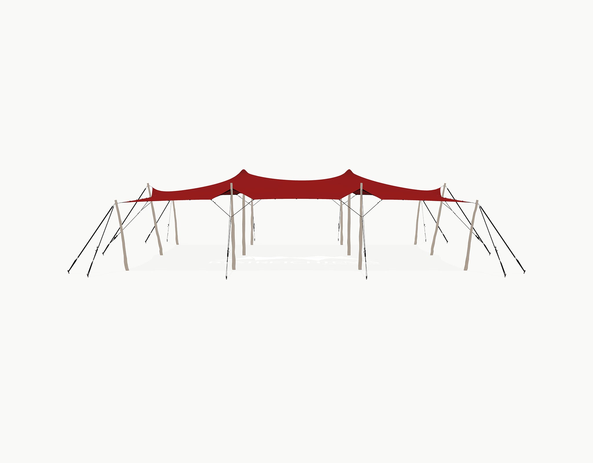 Stretchtent 12 × 10.5 meter "Robinia" Red – Complete Set