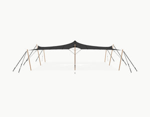 Stretchtent 10.5 × 10 meter Robinia – Complete Set - Black