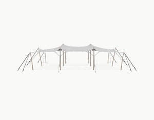 Stretchtent 12 × 10.5 meter Robinia – Complete Set - Grey