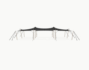 Stretchtent 15 × 10.5 meter Robinia – Complete Set - Black