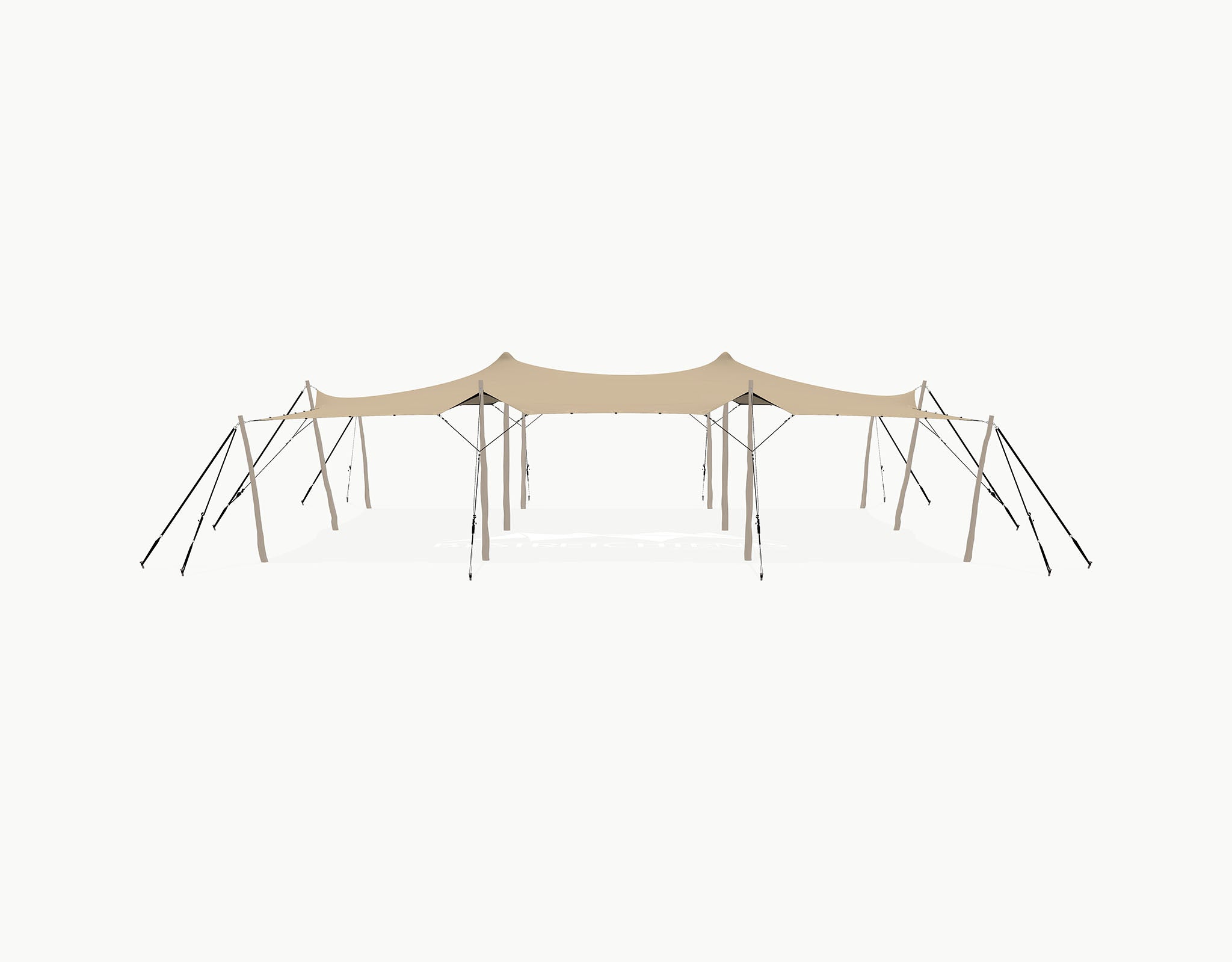 Stretchtent 12 × 10.5 meter "Robinia" Chino – Complete Set
