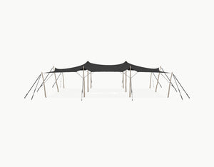 Stretchtent 12 × 10.5 meter Robinia – Complete Set - Black