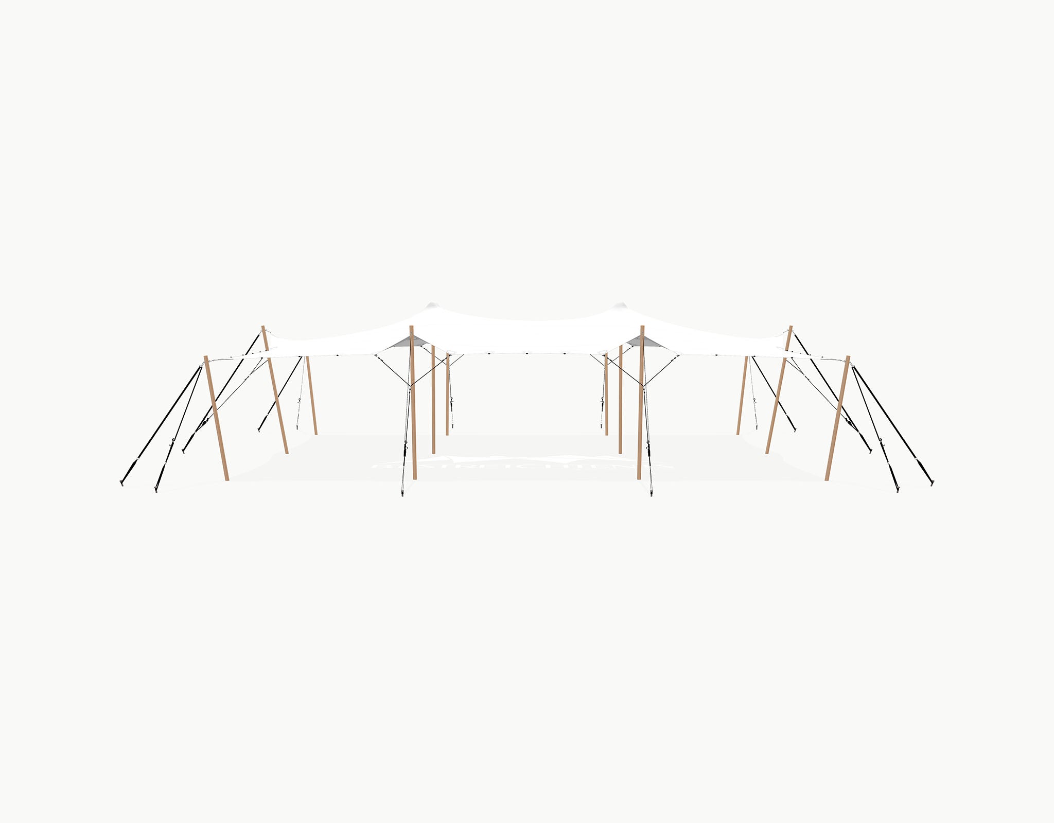 Stretchtent 12 × 10.5 meter "Douglas" White – Complete Set