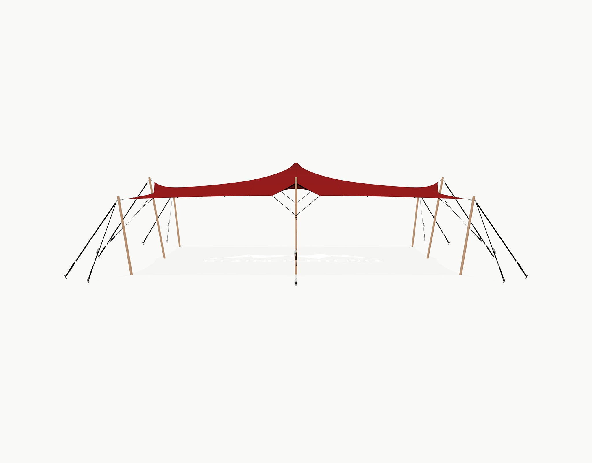 Stretchtent 10.5 × 10 meter "Douglas" Red – Complete Set