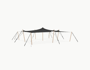 Stretchtent 10.5 × 10 meter Douglas – Complete Set - Black