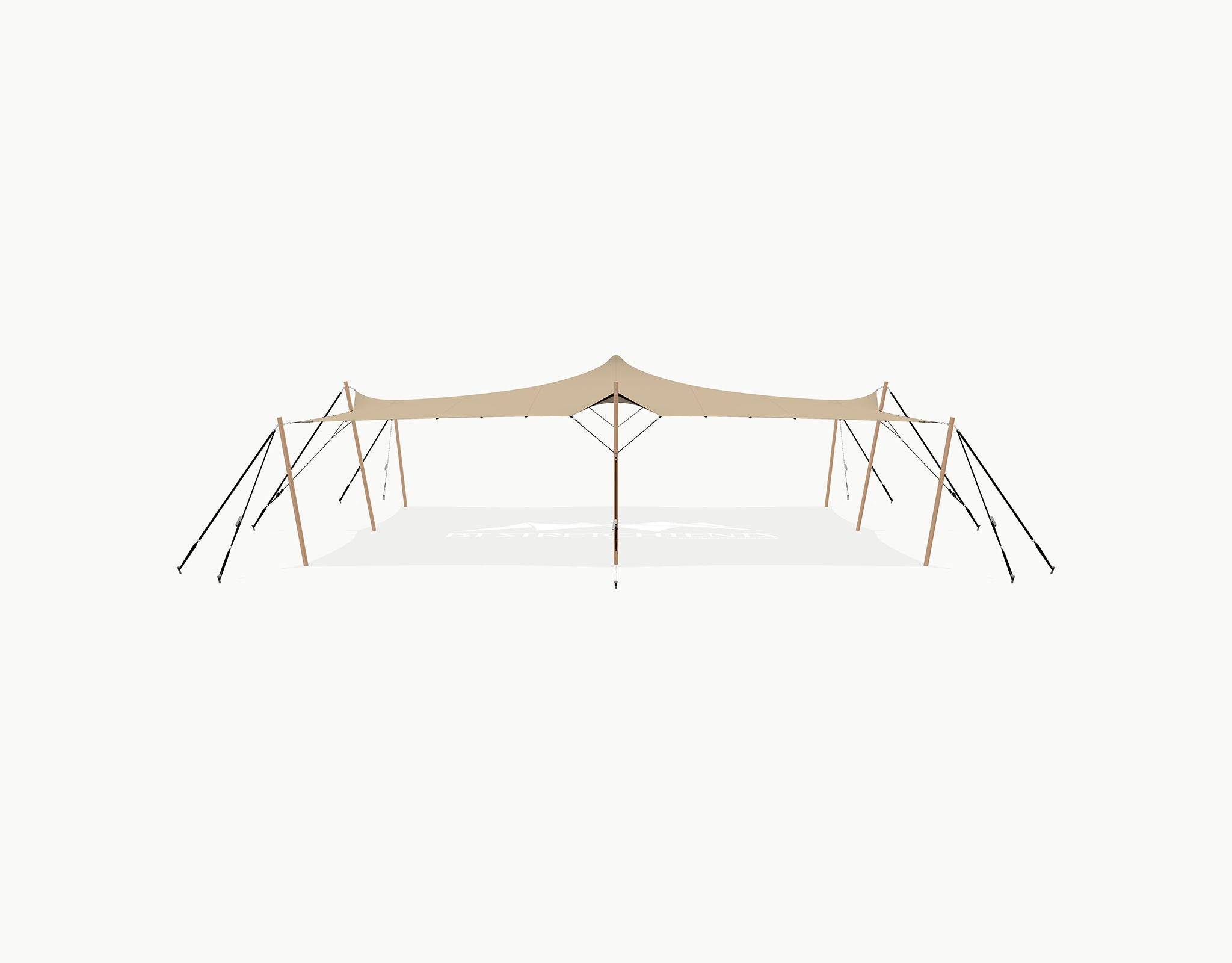 Stretchtent 10.5 × 10 meter "Douglas" Chino – Complete Set