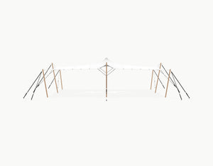 Stretchtent 10.5 × 7.5 meter Douglas – Complete Set - White Opaque