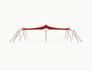 Stretchtent 10.5 × 7.5 meter Douglas – Complete Set - Red