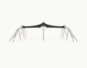 Stretchtent 9 × 6 meter Douglas – Complete Set - Black