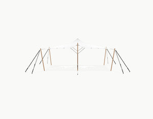Stretchtent 7.5 × 5 meter Douglas – Complete Set - White Opaque