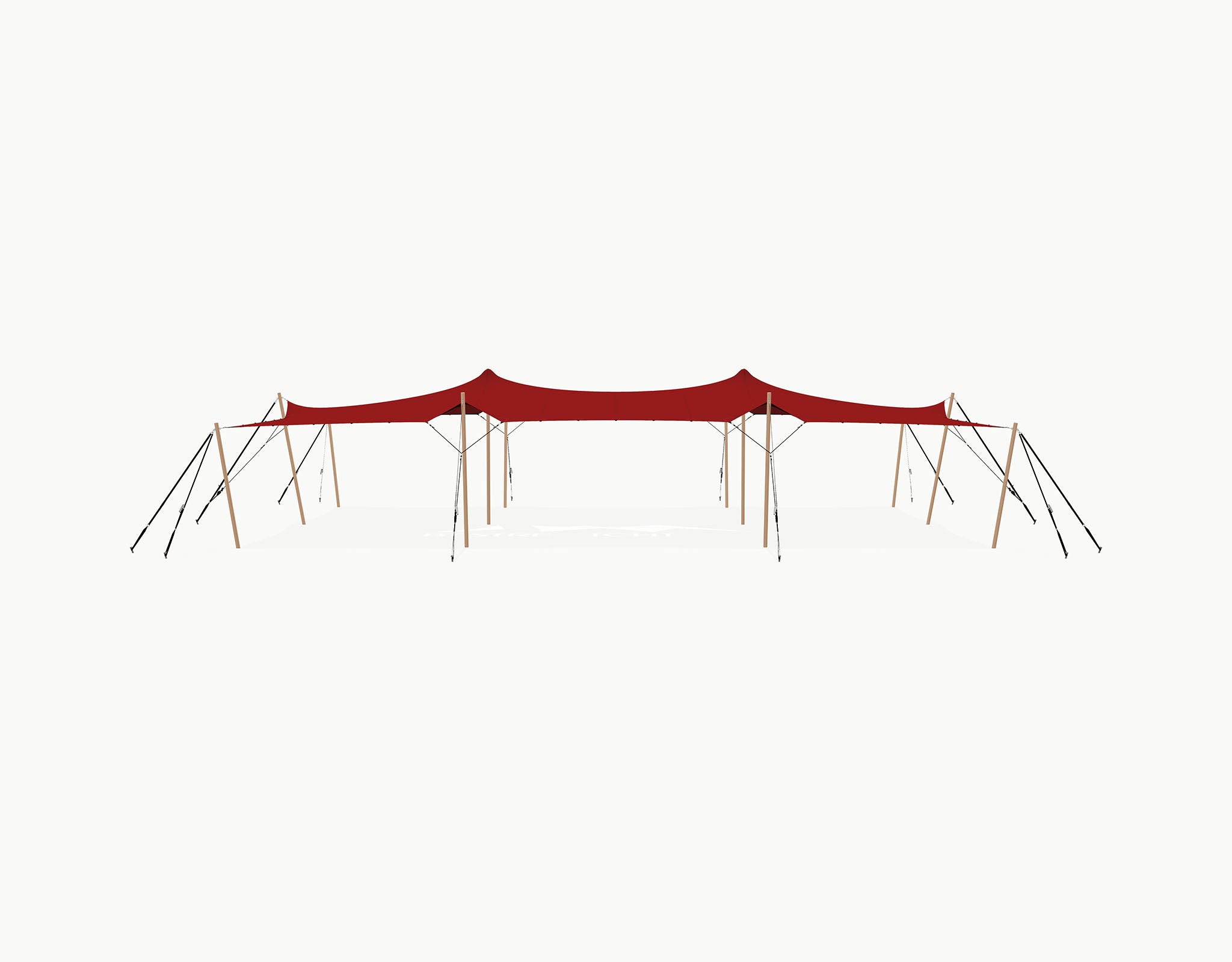Stretchtent 15 × 10.5 meter "Douglas" Red – Complete Set
