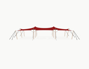 Stretchtent 15 × 10.5 meter Douglas – Complete Set - Red