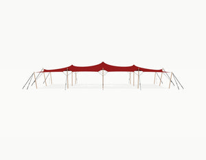 Stretchtent 19.5 × 10.5 meter Douglas – Complete Set - Red