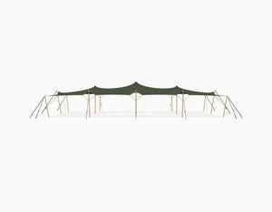 Stretchtent 19.5 × 10.5 meter Douglas – Complete Set - Dark Olive