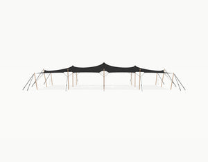 Stretchtent 19.5 × 10.5 meter Douglas – Complete Set - Black