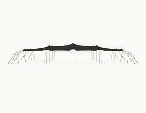 Stretchtent 21 × 15 meter Douglas – Complete Set - Black