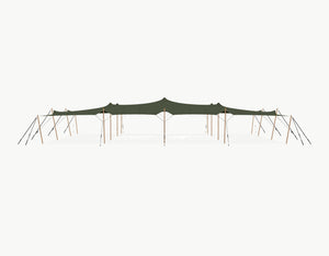 Stretchtent 21 × 15 meter Douglas – Complete Set - Dark Olive