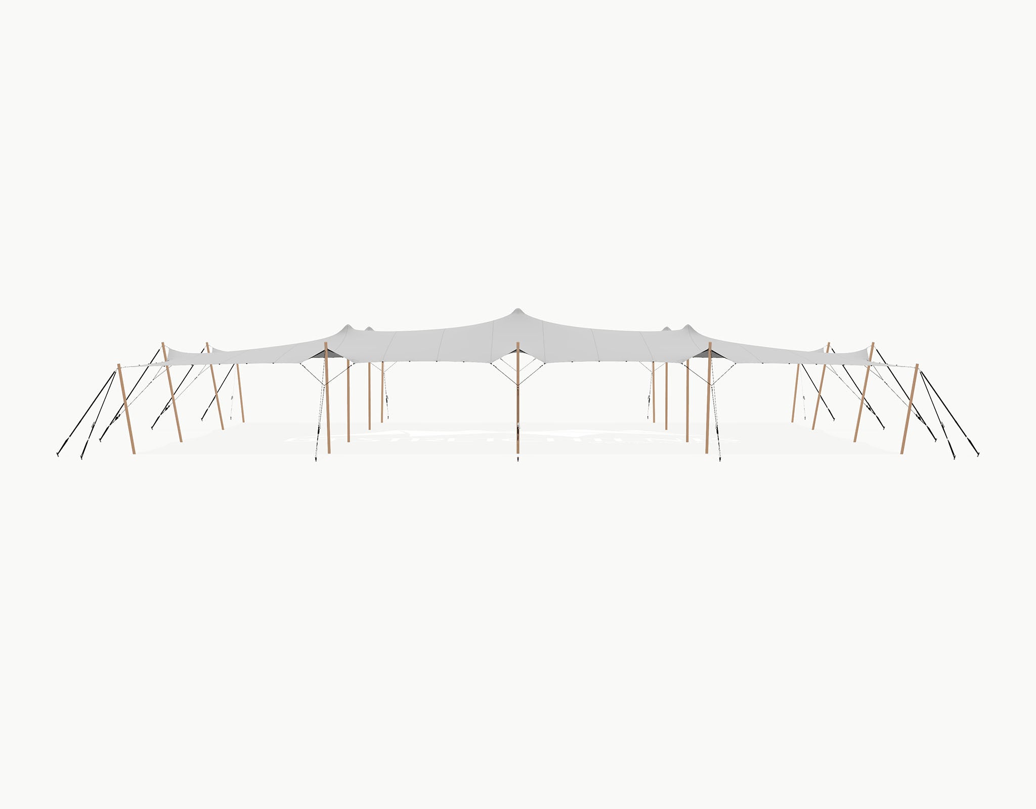 Stretchtent 21 × 15 meter "Douglas" Grey – Complete Set