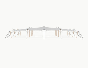 Stretchtent 21 × 15 meter Douglas – Complete Set - Grey