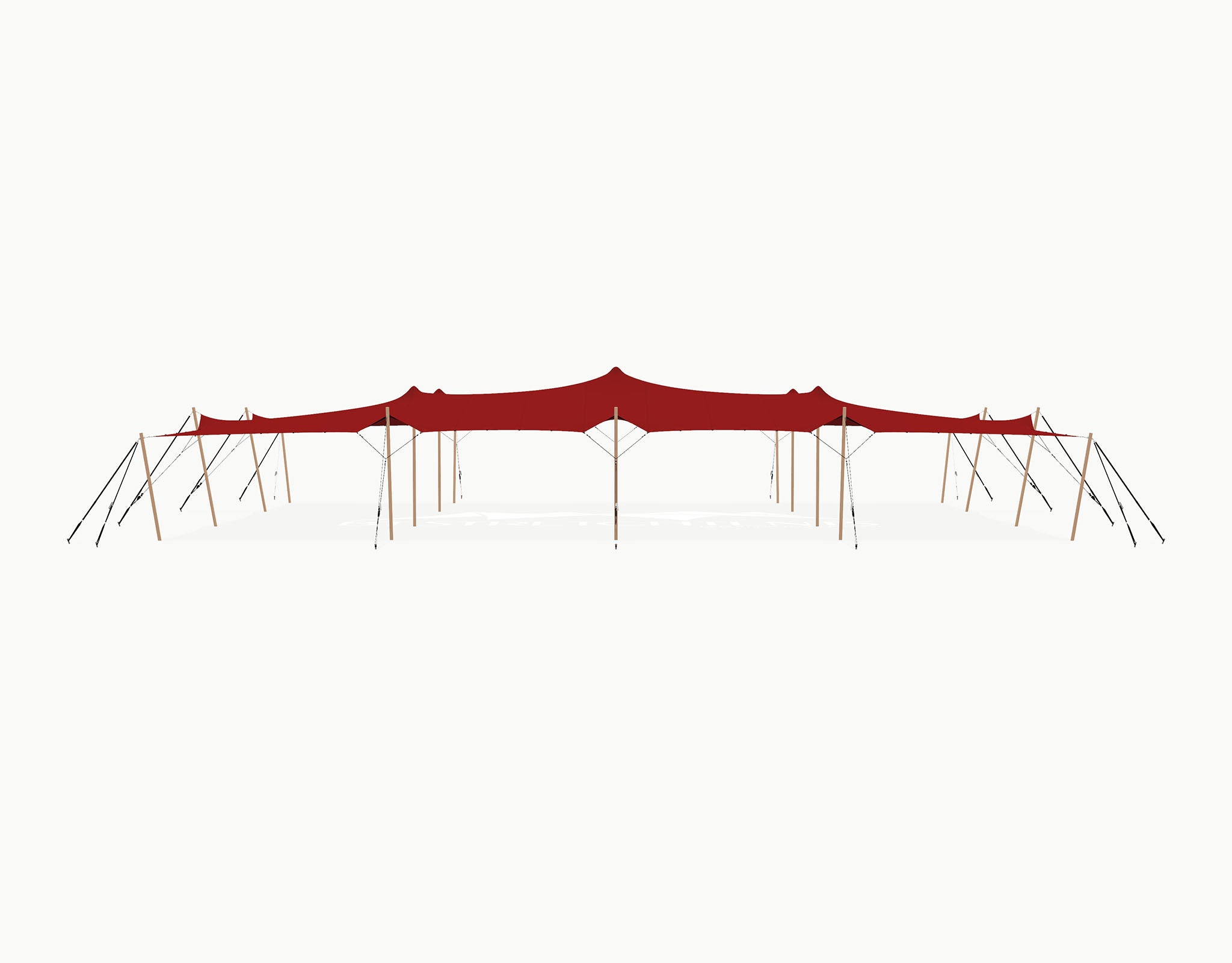 Stretchtent 21 × 15 meter "Douglas" Red – Complete Set