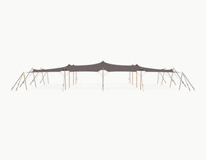 Stretchtent 21 × 15 meter Douglas – Complete Set - Taupe