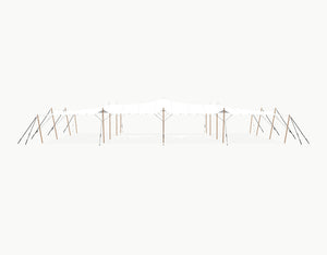 Stretchtent 21 × 15 meter Douglas – Complete Set - White