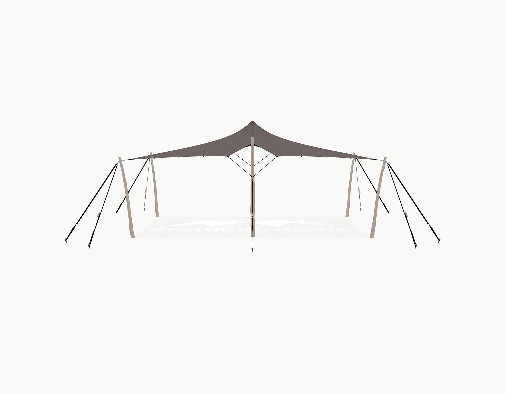 Stretchtent 7.5 × 5 meter "Robinia" Taupe – Complete Set