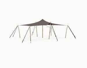 Stretchtent 7.5 × 5 meter Robinia – Complete Set - Taupe