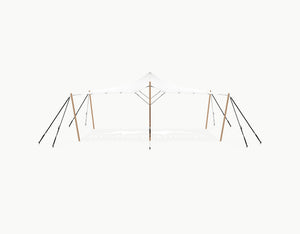 Stretchtent 7.5 × 5 meter Douglas – Complete Set - White