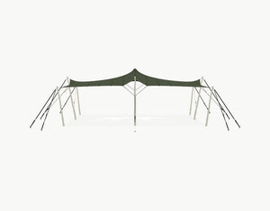 Stretchtent 9 × 6 meter Robinia – Complete Set - Dark Olive