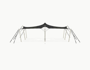 Stretchtent 9 × 6 meter Robinia – Complete Set - Black