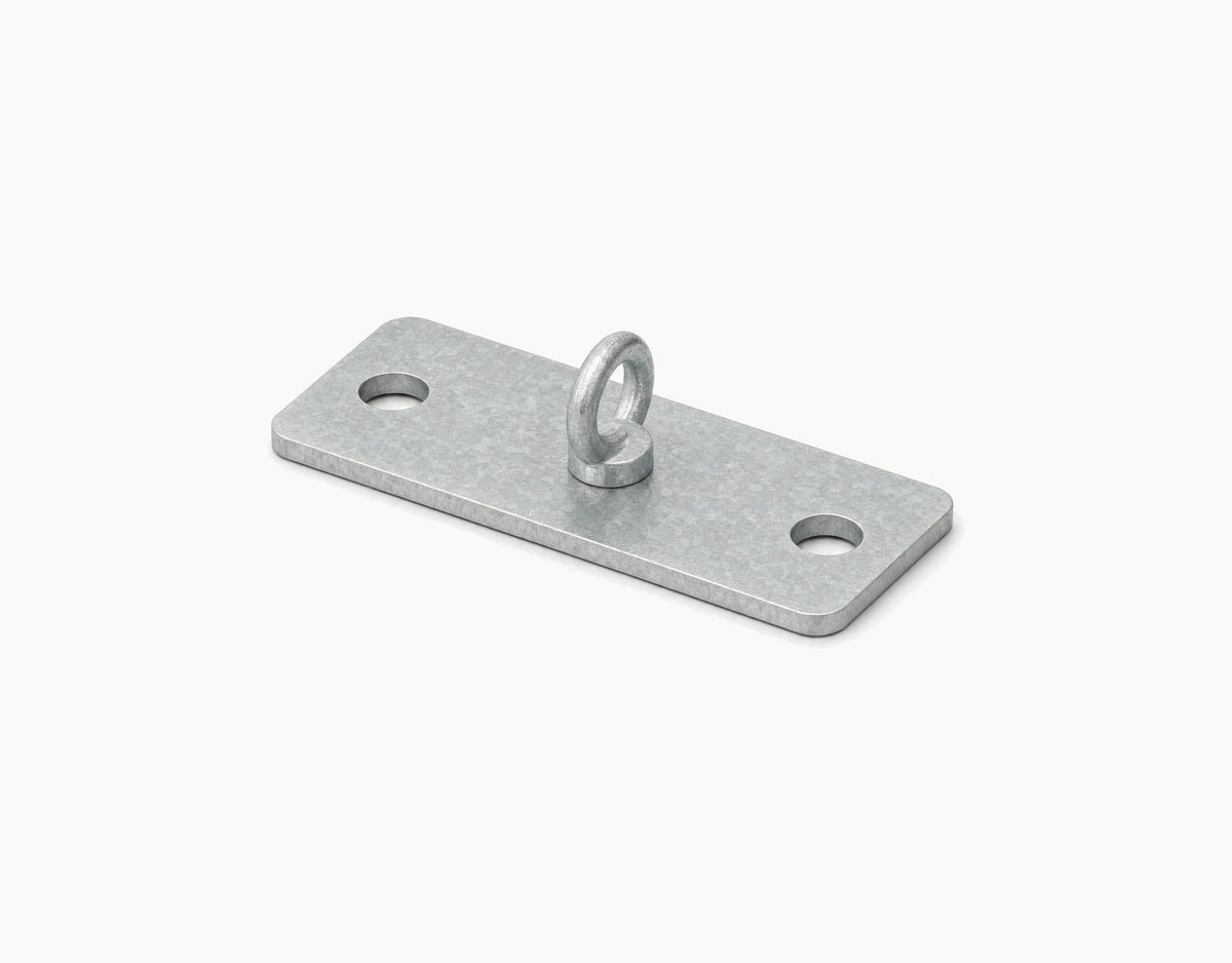 Galvanised anchor plate with eye nut