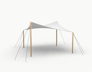 Cocktail Stretchtent 4 x 4 meter Douglas - Complete Set - Grey